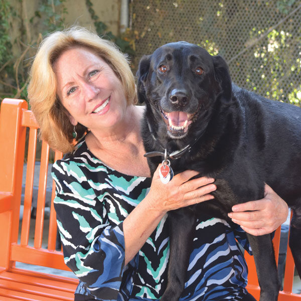 Gina Knepp and her dog Coal